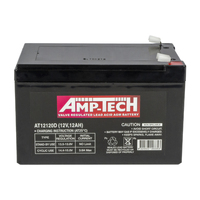AMP-TECH 12v 12ahr AGM Deep Cycle Battery
