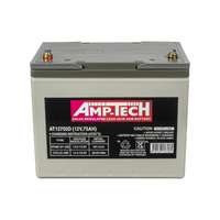 AMP-TECH 12v 75ahr AGM Deep Cycle Battery