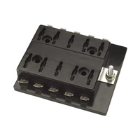 10 Way Standard ATS Blade Fuse Block with Single Power In Terminal