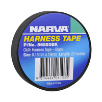 Narva Black Cloth Harness Tape 19mm (20m)