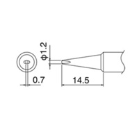 Hakko 1.2mm Chisel Soldering Tip for FX888 Series Stations
