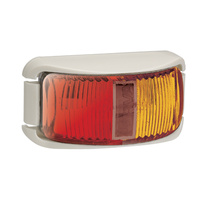 LED 10-33v Side Red / Amber Marker Lamp White Base