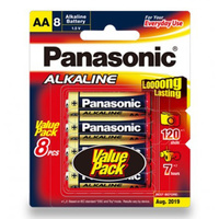 Panasonic AA Alkaline Battery (8 Pack)