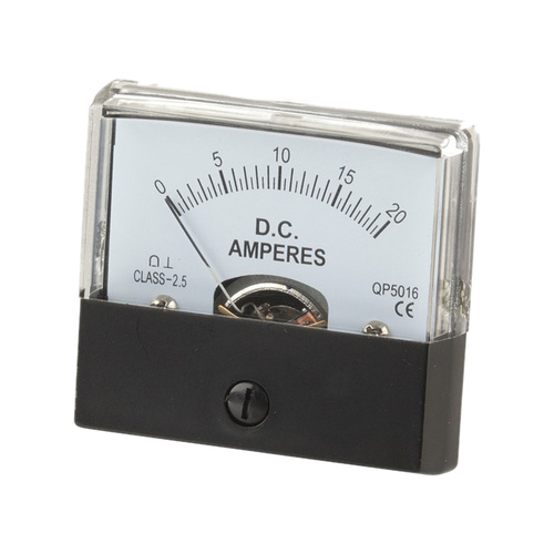 Analogue Ammeter (DC) 020 Amps (No Shunt Needed) Mr Positive NZ