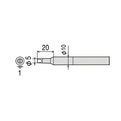 Goot 5mm Chisel Tip for CXR-80D