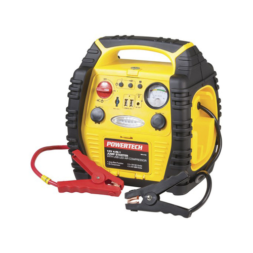 Jump Starter with Air Compressor and LED Work Light 12v 17ah Mr