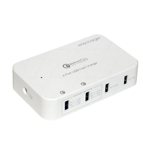 Qualcomm Quick Charge 2.0 4 Port AC/DC Fast Charger For USB Devices