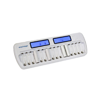 Enercharge 16 Bay AA and AAA Automatic LCD Battery Charger (JBC038)