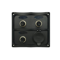 3 Way Automotive Style Switch Panel with Dual 2.1a USB Sockets