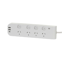 4 Way Surge Protected Power Board with USB-C PD