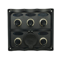 5 Way Automotive Style Switch Panel with Dual 2.1a USB Sockets