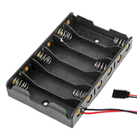 AA x 6 Battery Holder in Flat Configuration With Male Futaba Plug