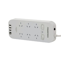 6 Way Surge Protected Power Board with USB-C PD