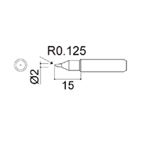 Hakko 936 0.125mm Conical Soldering Tip