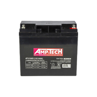 AMP-TECH 12v 18ahr AGM Deep Cycle Battery