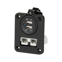 Anderson SB50 Panel Mount with Dual USB Sockets