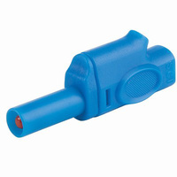 Insulated Piggyback Banana Plug 4mm (Blue)