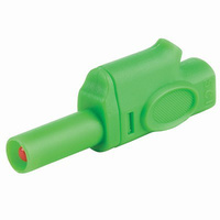 Insulated Piggyback Banana Plug 4mm (Green)