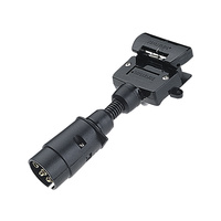 Trailer Round 5 Pin Female Socket to Flat 7 Pin Male Plug