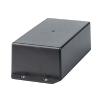 Black Project Box with Mounting Flange 130 x 68 x 44
