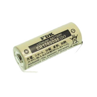 FDK 3v 2500mah 9/10 A Size Industrial Lithium Battery with Solder Tabs
