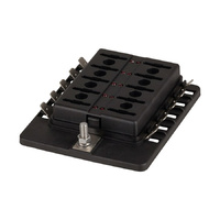 10 Way Blade Fuse Block with Spade Terminal Connection