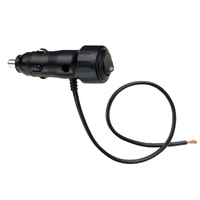 Cigarette Lighter Plug Bare Wire with On/Off Switch and LED
