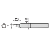 Goot 7mm Chisel Tip for CXR-100