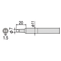 Goot 7mm Chisel Tip for CXR-80D