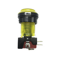 Illuminated Yellow Arcade Style Push Button