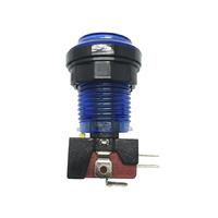Illuminated Blue Arcade Style Push Button