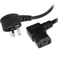 3 Pin Right Angle Standard IEC C13 Mains Power Cable