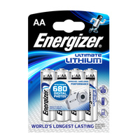 Energizer Lithium 1.5v AA Battery (4 Pack)