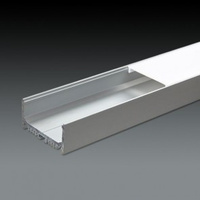 Aluminium Quad LED Extrusion - 1m Linear Profile