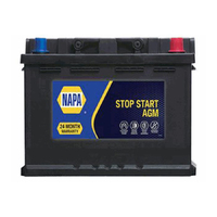 NAPA DIN53LH AGM 12v 640cca Stop Start Automotive Battery