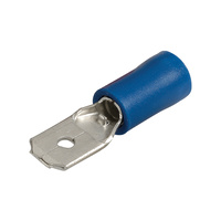 6.3mm Blue Male Blade Terminal (100 Pack)
