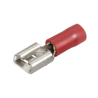 Female 6.3mm Red Blade Crimp Terminal (18 Pack)
