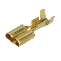 6.3mm Female Brass Female Blade Crimp Connector (100 Pack)