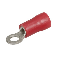 3mm Red Crimp Eye Terminal (25 Pack)