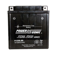 Power Sonic PIX30L-BS 12v 320ccA 28ahr Sealed AGM Motorbike Battery (CTX30L)