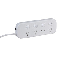 4 Way Switched Power Board with Surge and Overload Protection