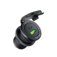 Panel Mount 60w Type-C PD QC 3.0 USB Charging Socket