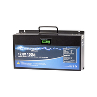 12.8v 100ahr LiFePO4 Deep Cycle Battery Slimline Metal Case