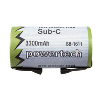Powertech 1.2v 3300mah NiMH High Discharge Sub C (With Tabs)