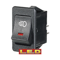 DPST Push Fit Rocker Switch with LED