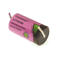 Tadiran 3.6V C Size 8.5Ah Lithium Battery with Solder Tags