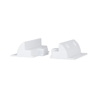 White ABS Solar Panel Side Mounting Brackets (2 Pack)