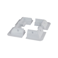 White ABS Solar Panel Corner Mounting Brackets (4 Pack)