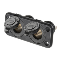 Heavy Duty Panel Mount Twin Cigarette Sockets