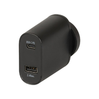 30w USB Type-C and Type-A Mains Power Adaptor